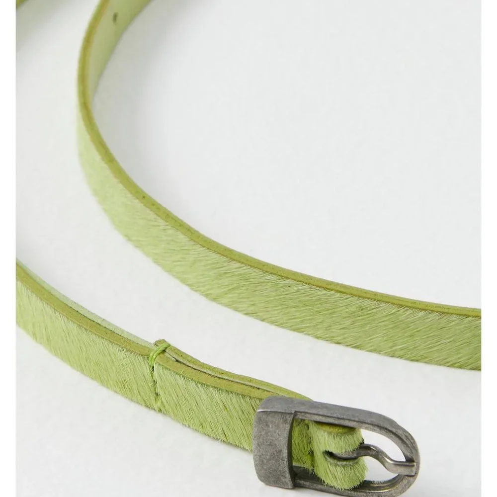 NWOT Free People Concrete Jungle Skinny Belt in Green
